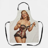 Retro 50er Button-Up Beauty Schürze (Vorderseite)