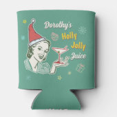 Retro 50er Christmas Holly Jolly Juice Funny Custo Dosenkühler (Rückseite)