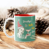 Retro 50er Christmas Holly Jolly Juice Funny Custo Zweifarbige Tasse