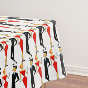 Retro 50er Cocktail Party Couch Rectangle Tischdecke