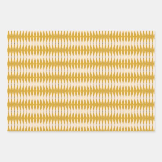 Retro 50er Diamond Geometric Muster Geschenkpapier Set (Vorderseite 3)