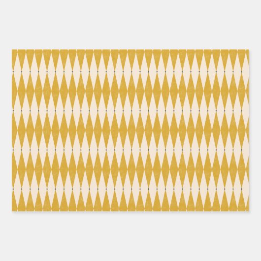 Retro 50er Diamond Geometric Muster Geschenkpapier Set (Vorderseite 2)