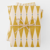 Retro 50er Diamond Geometric Muster Geschenkpapier Set (Beispiel)