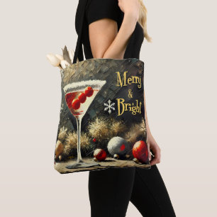 Retro 50er Dreifach-Kranbeeren-Weihnachts-Martini Tasche