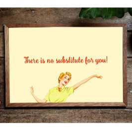 Retro 50er Es gibt keinen Ersatz für Sie! Lehrer Dankeskarte