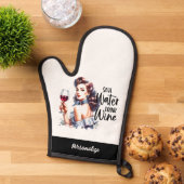 Retro 50er Glam Girl Funny Sarcastic Witty Quote Ofenhandschuh (Oben unten)