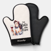 Retro 50er Glam Girl Funny Sarcastic Witty Quote Ofenhandschuh (Vorderseite/Rückseite)