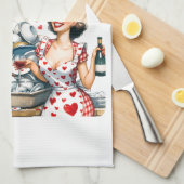 Retro 50er Glam Hausfrau Funny Sarcastic Spaß Geschirrtuch (Viertel Falte)