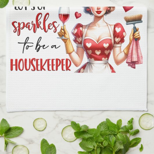 Retro 50er Glam Hausfrau Funny Sarcastic Spaß Geschirrtuch (Gefaltet)