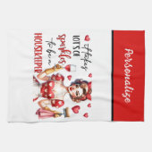 Retro 50er Glam Hausfrau Funny Sarcastic Spaß Geschirrtuch (Horizontal)