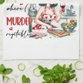 Retro 50er Glam Hausfrau Funny Sarcastic Spaß Geschirrtuch (Gefaltet)