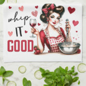 Retro 50er Glam Hausfrau Funny Sarcastic Spaß Geschirrtuch (Gefaltet)