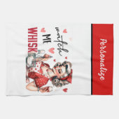 Retro 50er Glam Hausfrau Funny Sarcastic Spaß Geschirrtuch (Horizontal)