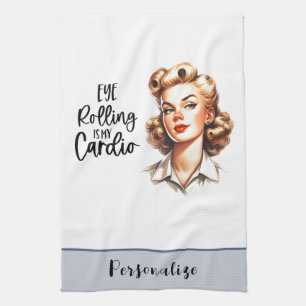 Retro 50er Glam Hausfrau Funny Sarcastic Spaß Geschirrtuch