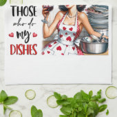 Retro 50er Glam Hausfrau Funny Sarcastic Spaß Geschirrtuch (Gefaltet)