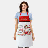 Retro 50er Glam Hausfrau Funny Sarcastic Spaß Schürze (Getragen)