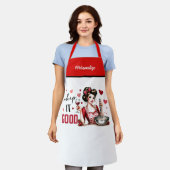 Retro 50er Glam Hausfrau Funny Sarcastic Spaß Schürze (Getragen)