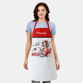 Retro 50er Glam Hausfrau Funny Sarcastic Spaß Schürze (Getragen)