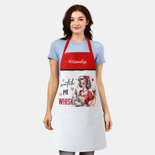 Retro 50er Glam Hausfrau Funny Sarcastic Spaß Schürze (Getragen)