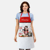 Retro 50er Glam Hausfrau Funny Sarcastic Spaß Schürze (Getragen)