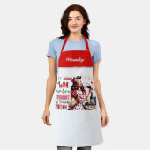 Retro 50er Glam Hausfrau Funny Sarcastic Spaß Schürze (Getragen)