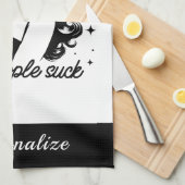 Retro 50er Hausfrau Funny Sarcastic Spaß Geschirrtuch (Viertel Falte)