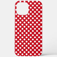 Retro 50er Inspiriertes Red White Polka Dot Muster