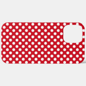 Retro 50er Inspiriertes Red White Polka Dot Muster Case-Mate iPhone Hülle (Hinten (horizontal))