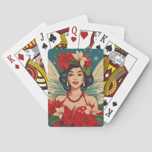 Retro 50er Jahre Tropische Weihnachten Pin-Up Schö Spielkarten