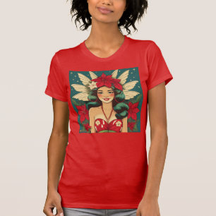 Retro 50er Jahre Tropisches Weihnachten Pin-Up Gir T-Shirt