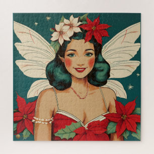 Retro 50er Jahre Tropisches Weihnachten Pin-Up Sta Puzzle