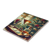 Retro 50er Manhattan Martini für Santa Fliese (Seite)