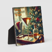 Retro 50er Manhattan Martini für Santa Fotoplatte (Vorderseite)