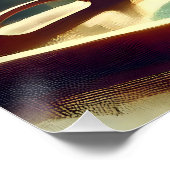 Retro 50er Manhattan Martini für Santa Poster (Ecke)