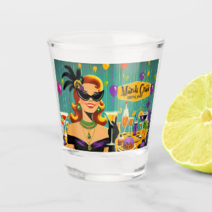 Retro 50er Mardi Gras Martini Cocktailparty Schnapsglas