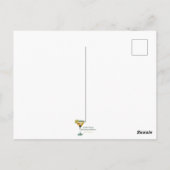 Retro 50er Meide die Böse Liste Weihnachts Martini Postkarte (Rückseite)
