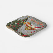 Retro 50er Merry Bright Christmas Candy Cocktail Pappteller (Gewinkelt)