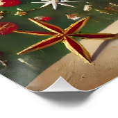 Retro 50er Merry Bright Christmas Candy Cocktail Poster (Ecke)