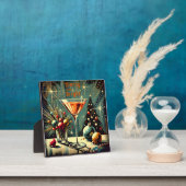 Retro 50er Merry & Bright Christmas Martini Fotoplatte (InSitu)