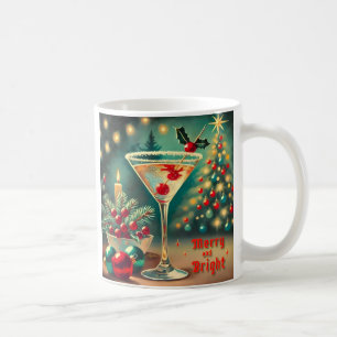 Retro 50er Merry Bright Weihnachts Cocktail Martin Kaffeetasse