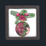 Retro 50er Poinsettia Burgund Ornament Kiste<br><div class="desc">Thank You for visiting The Holiday Christmas Shop! You are viewing The Lee Hiller Designs Holiday Collection of Home and Office Decor,  Apparel,  Ohrs,  Collectibles and more. The Designs inklusive Lee Hiller Fotogray in Hand Drawn Mixed Media and Digital Art Collection.</div>