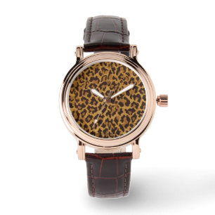 Retro 50er Rockabilly Leopard Print Designer Watch Armbanduhr