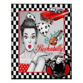 Retro 50er Rockabilly Poster (Vorderseite)