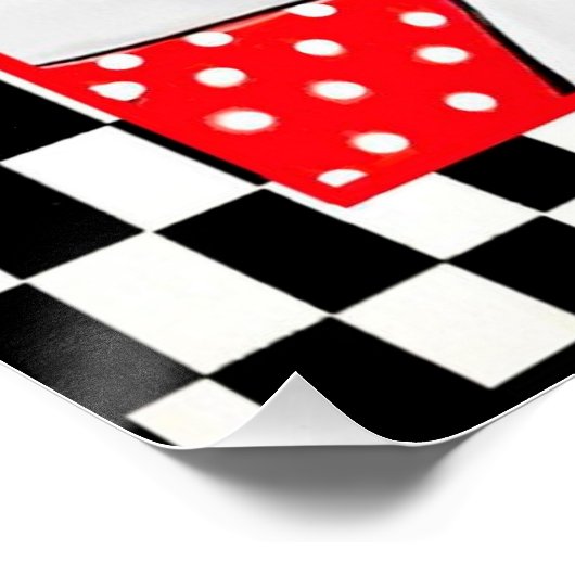 Retro 50er Rockabilly Poster (Ecke)