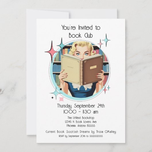 Retro 50er Rosa Aquamarines Aqua Traumstrecke Airo Einladung (Vorderseite)