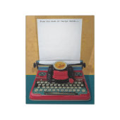 Retro 50er-Schreibmaschine Editor mit benutzerdefi Notizblock (Rotiert)