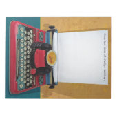 Retro 50er-Schreibmaschine Editor mit benutzerdefi Notizblock (Vorderseite)