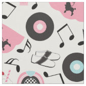 Retro 50er Sock Hop Fabric Stoff (Nahaufnahme)