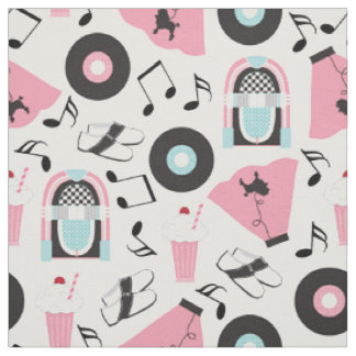 Retro 50er Sock Hop Fabric Stoff