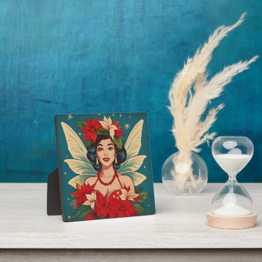 Retro 50er Tropical Christmas Button-Up Beauty Que Fotoplatte (InSitu)